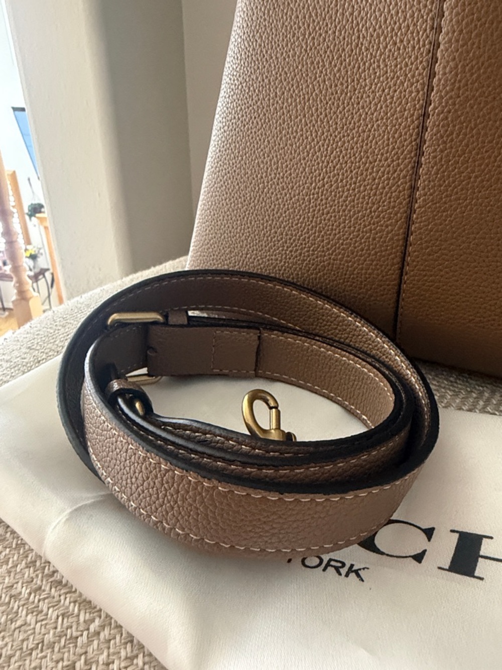 Coach Lana Shoulder Bag 23 in Brass Dark Stone Color - Picture 7 of 14
